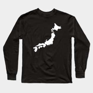 Japan Silhouette White Long Sleeve T-Shirt